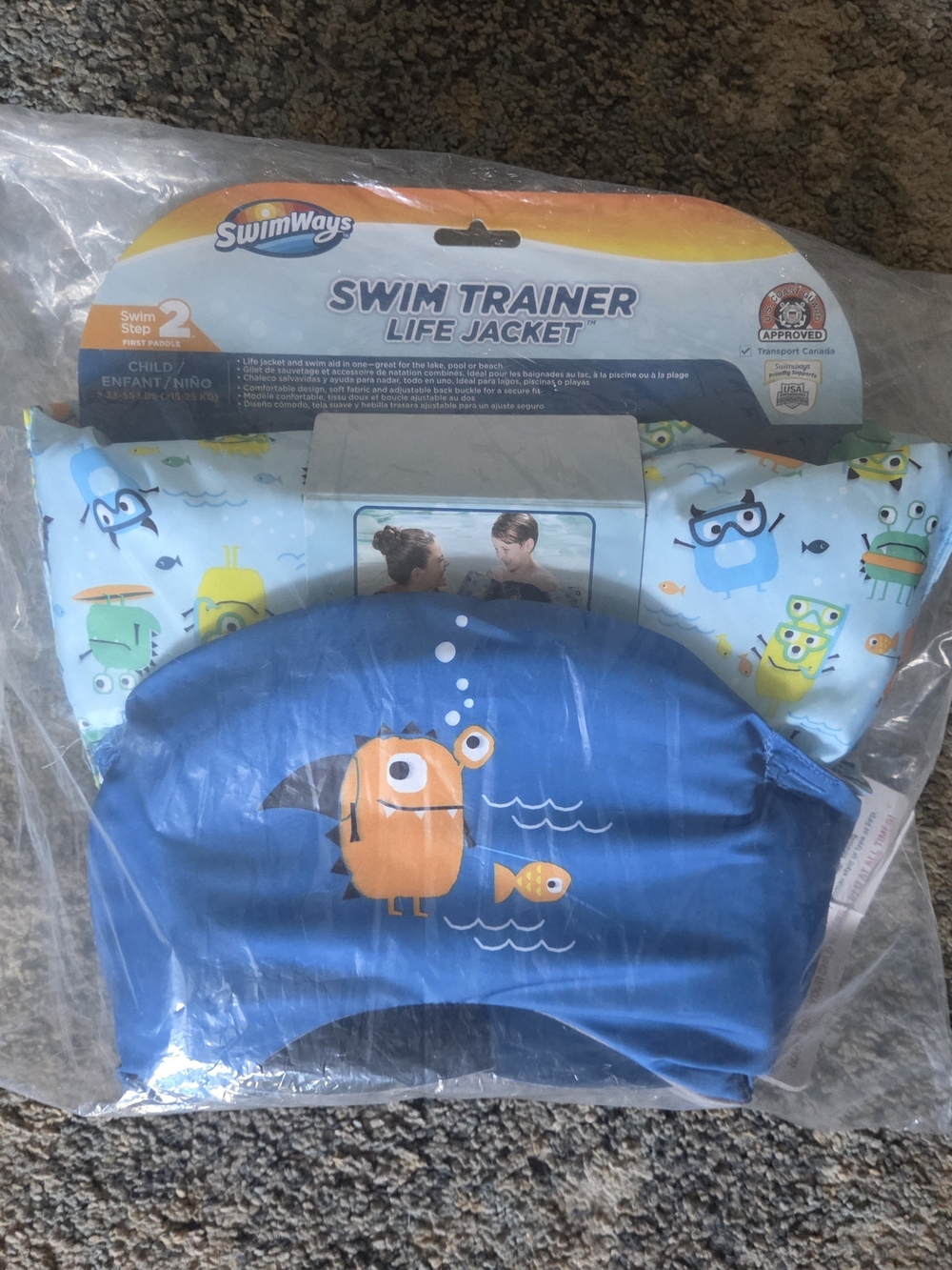 Kids Swim Trainer Life Jacket - Blue
